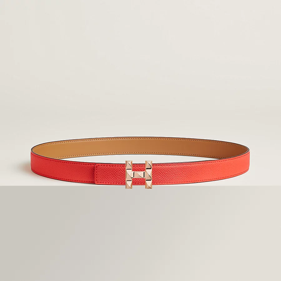 H Infini belt buckle & Reversible leather strap 24 mm - Image 2